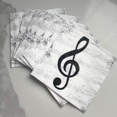 I Love Music Beverage Napkins