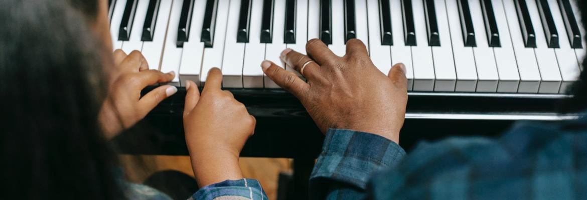 Playing the piano