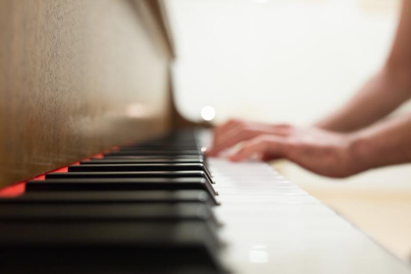 Playing the piano