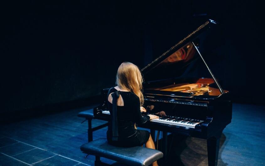 Woman playing the piano
