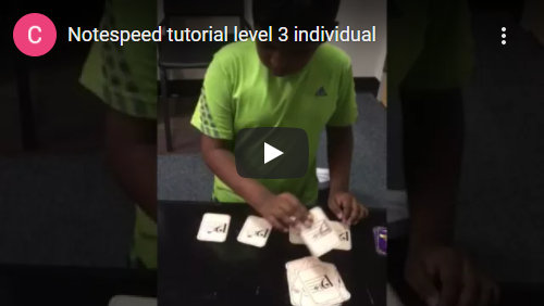 Notespeed Level 3 uses Middle C down to Bass C