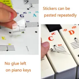 Piano Keyboard Stickers & Key Labels for 88/61/54/49 Keys thumbnail 4