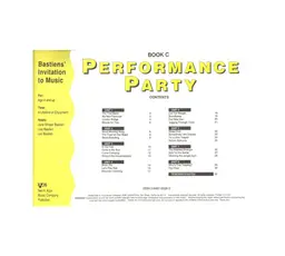 WP280 - Performance Party - Book C - Bastiens Invitation to Music - Primer thumbnail 2