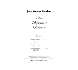 WP407 - Three Sophisticated Sonatinas - Elementary - Bastien thumbnail 2