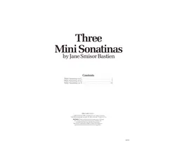 WP139 - Three Mini Sonatinas - Level 1,2 - Bastien thumbnail 2