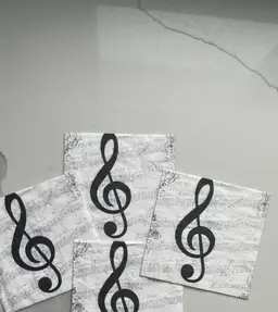 I Love Music Beverage Napkins thumbnail 6