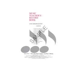 WP28 - Music Teachers Record Book - Bastien thumbnail 2