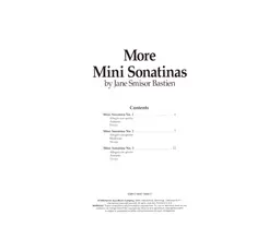 WP408 - More Mini Sonatinas - Elementary - Bastien thumbnail 2