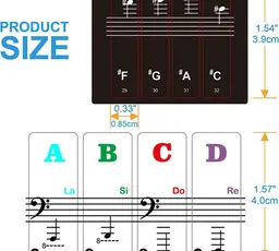 Piano Keyboard Stickers & Key Labels for 88/61/54/49 Keys thumbnail 2